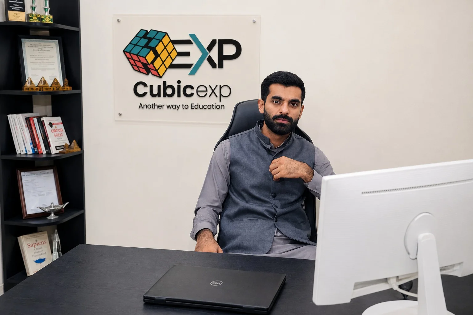 Umair, Founder of Cubicexp, at the Cubicexp office